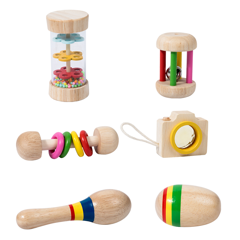 Baby Rattle Toy Set - 6pcs Early Educational Baby Rattle Games