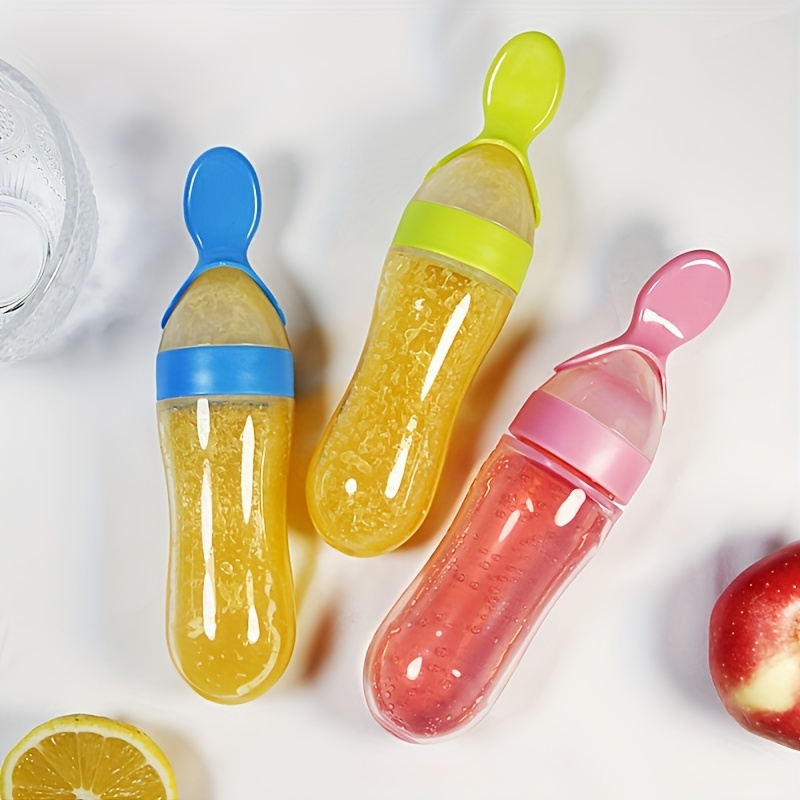 Baby Products Distributor - Baby Feeding Silicone Bottle with Spoon,