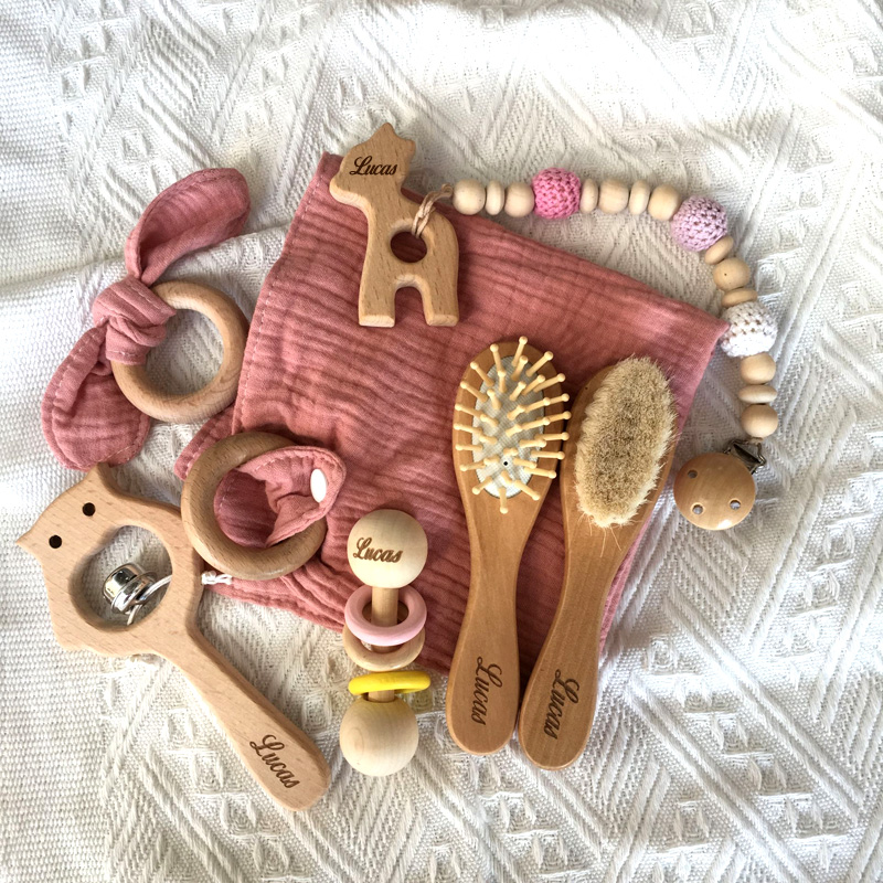 Baby Rattle Toy Set - Personalized Name Bath Toys Set Kid