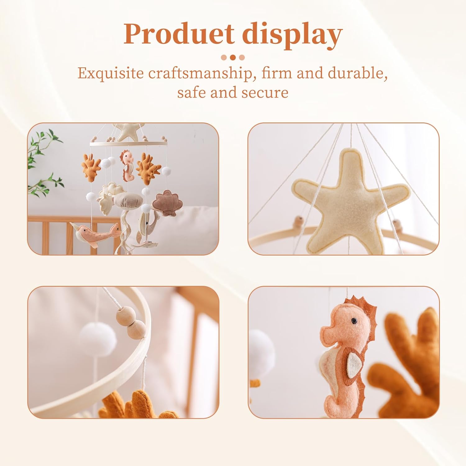Wooden Crib Mobile Baby Bed Be - Baby Rattle Toy Set 评论和价格