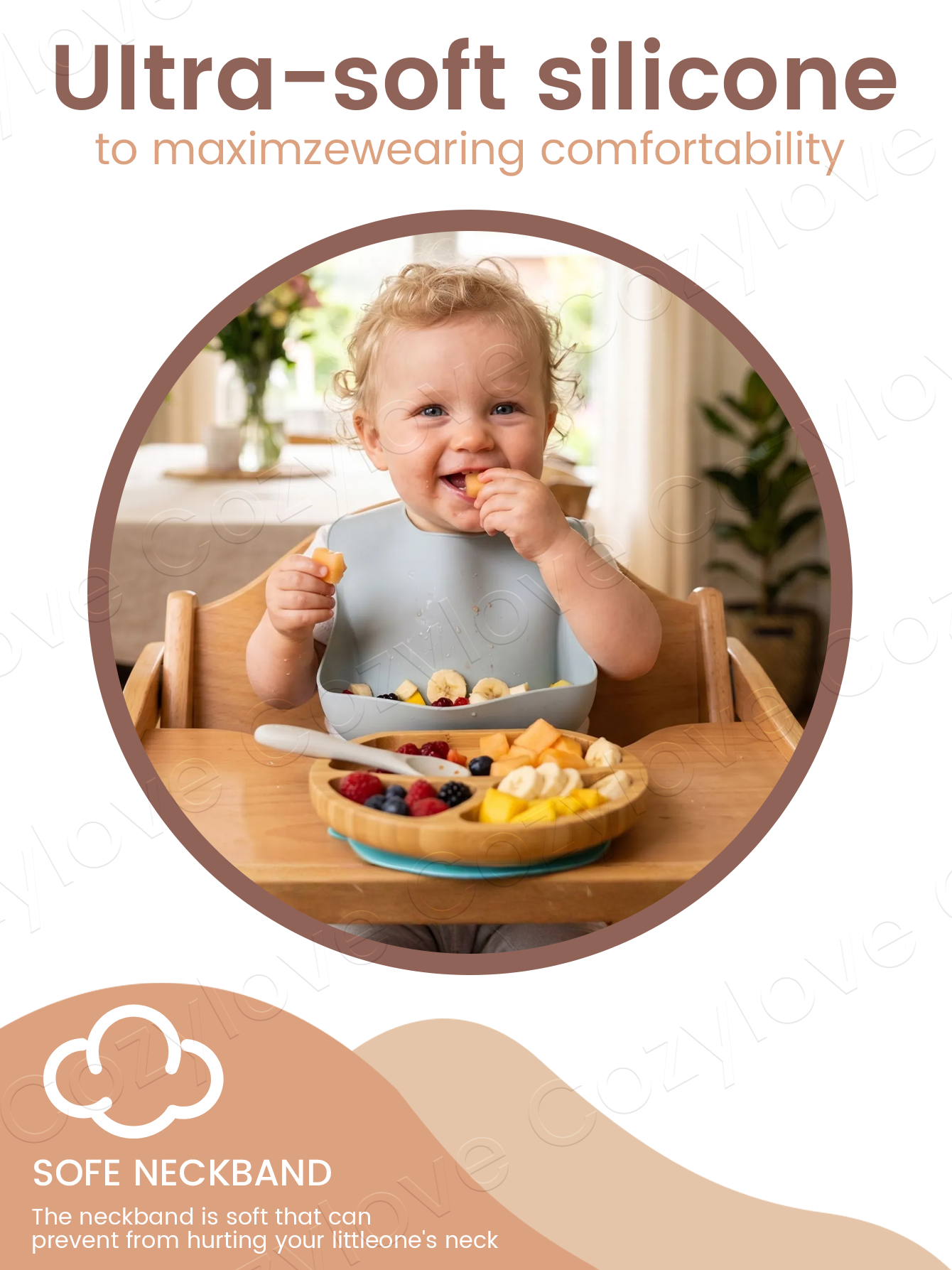 Waterproof Silicone Baby Feedi - Silicone Baby Bibs 评论和价格