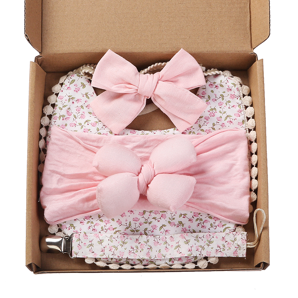 4Pcs/Set Flower Print Baby Bib - Silicone Baby Bibs 评论和价格