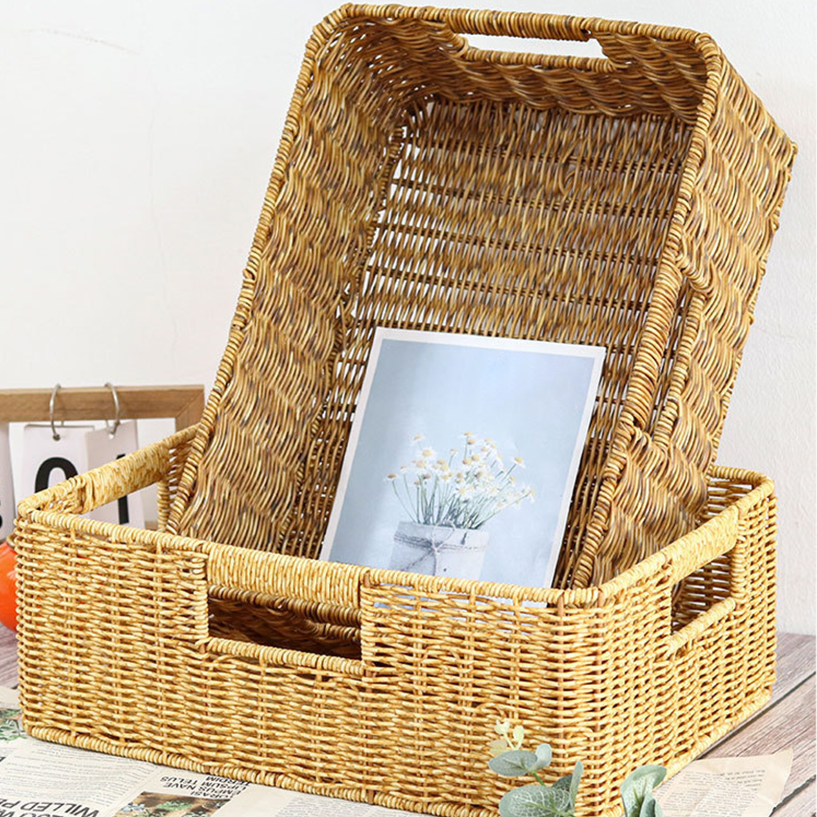Rattan Storage Basket Serving  - Baby Products Basket 评论和价格