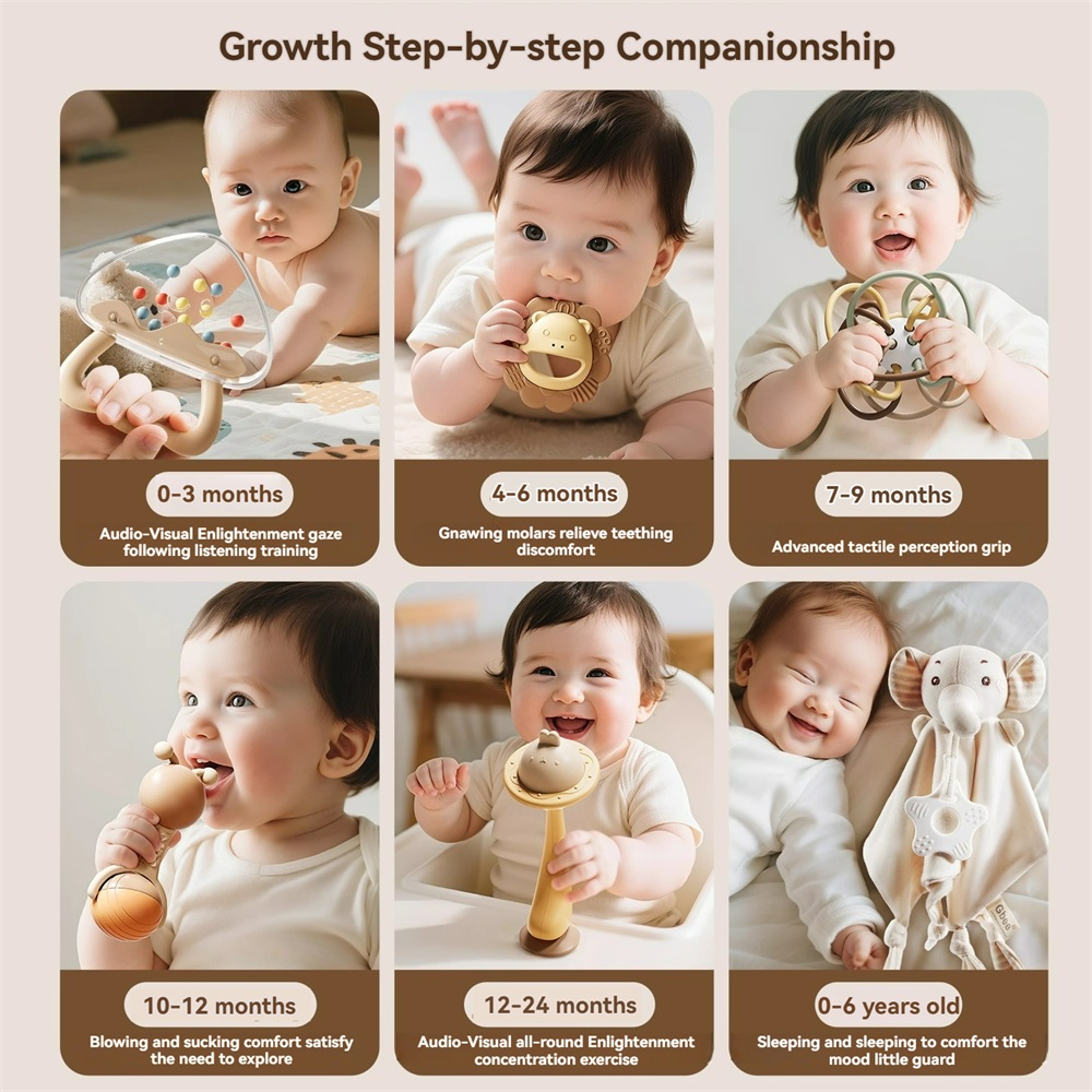 13PCS Baby Animal Rattle Set S - Baby Rattle Toy Set 评论和价格