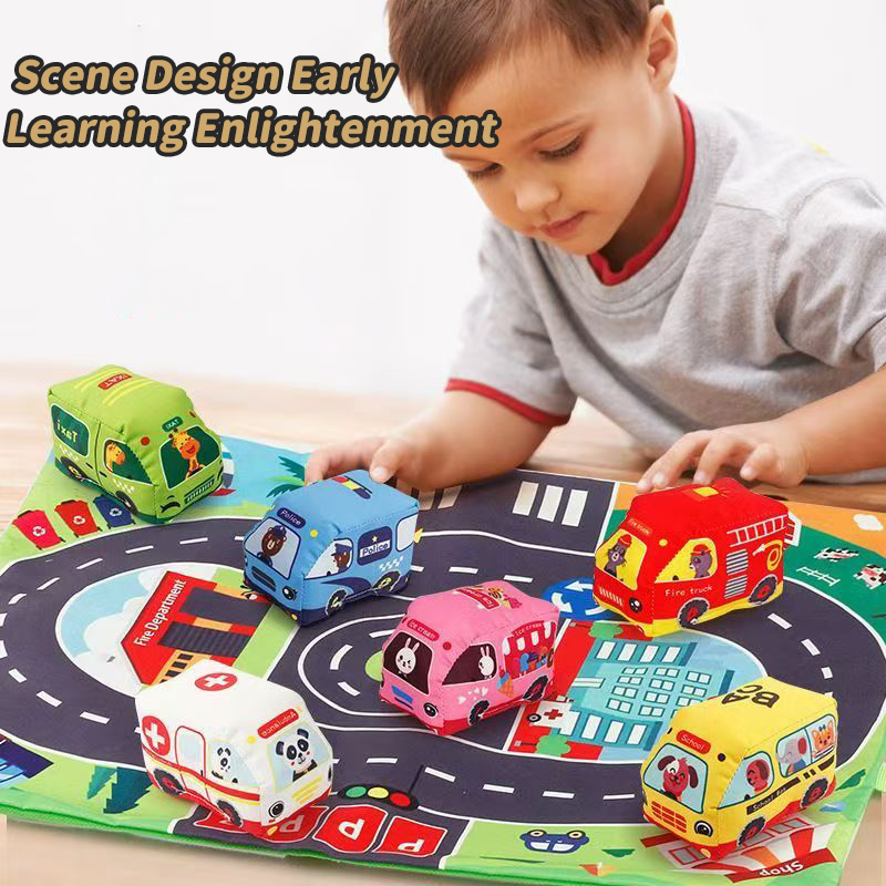 Soft Car Toy Set for Babies wi - Baby Rattle Toy Set 评论和价格