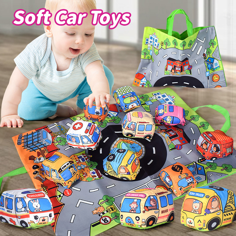 Soft Car Toy Set for Babies wi - Baby Rattle Toy Set 评论和价格