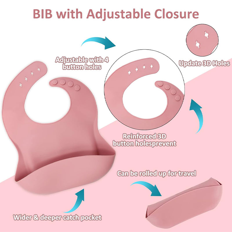 Children's silicone tableware  - Silicone Baby Bibs 评论和价格
