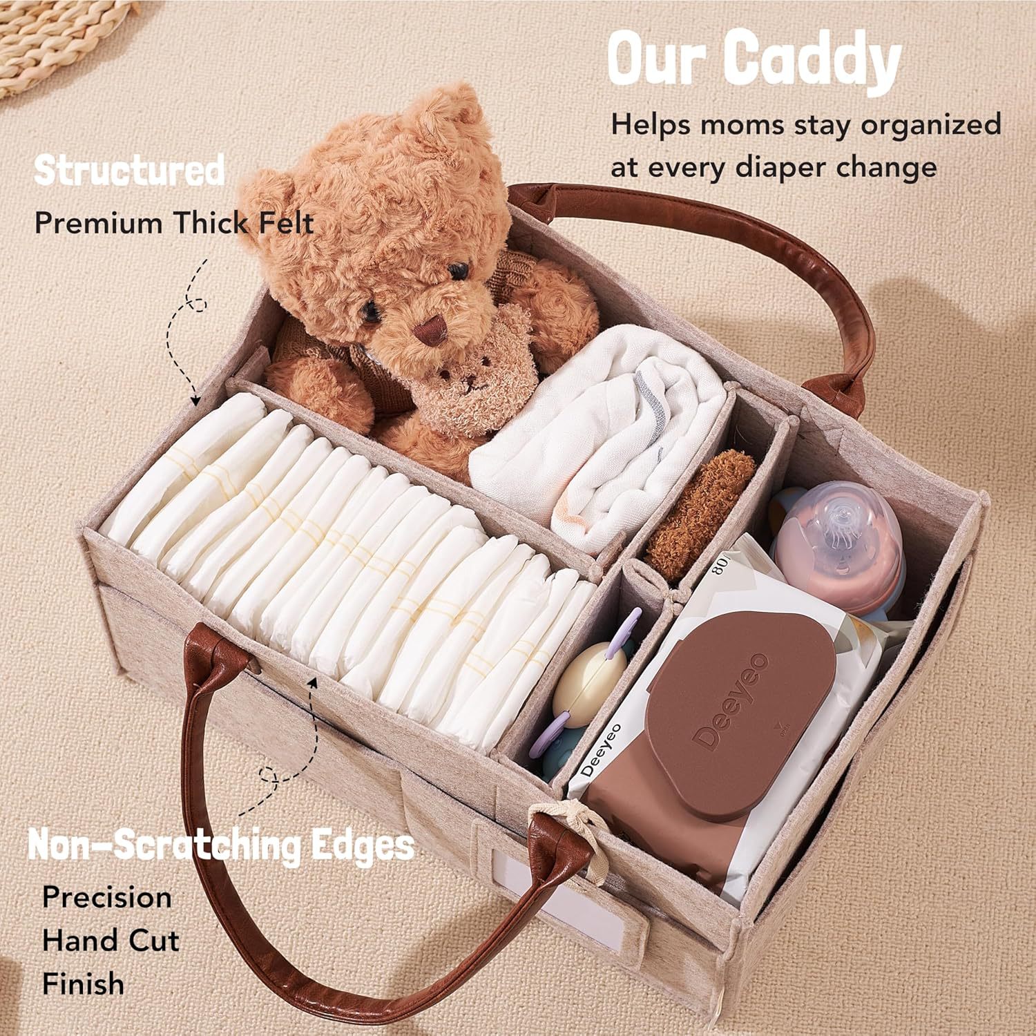 Baby Felt Storage Nursery Orga - Baby Products Basket 评论和价格