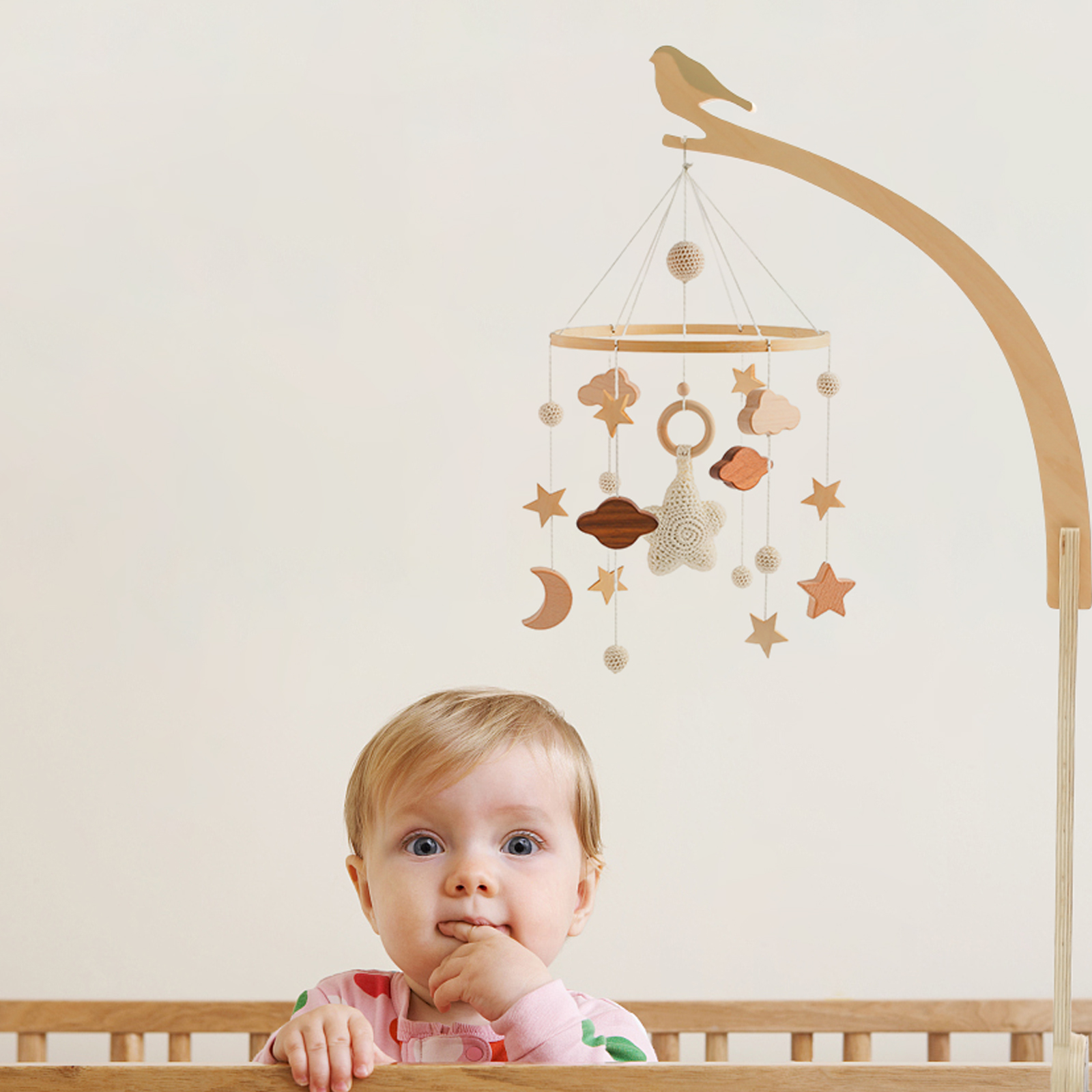 Baby Wooden Little Birdie Bed  - Baby Rattle Toy Set 评论和价格