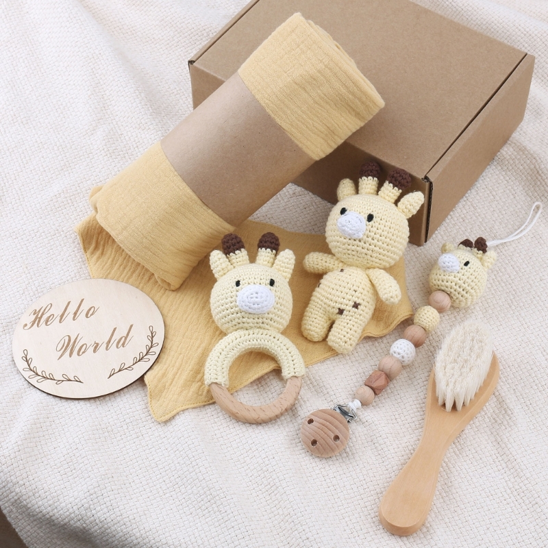 1 Set Baby Stuffed Animal Doll - Baby Rattle Toy Set 评论和价格