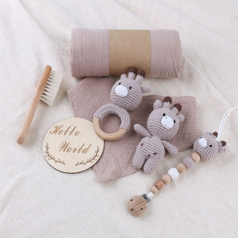 1 Set Baby Stuffed Animal Doll - Baby Rattle Toy Set 评论和价格