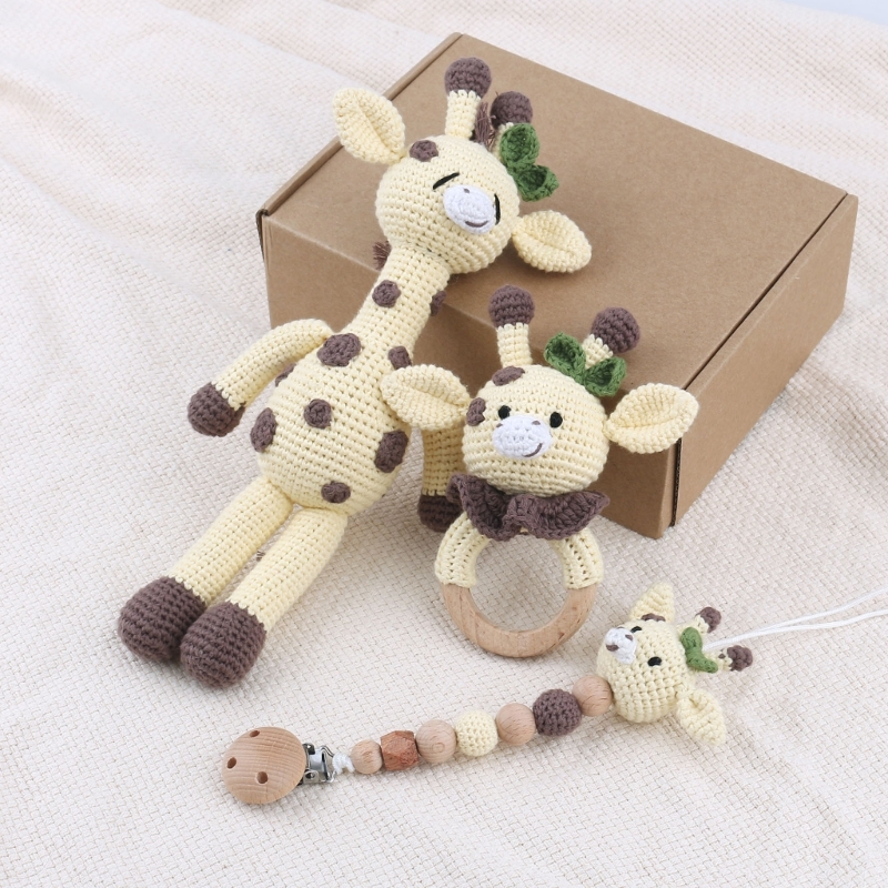 1 Set Baby Stuffed Animal Doll - Baby Rattle Toy Set 评论和价格