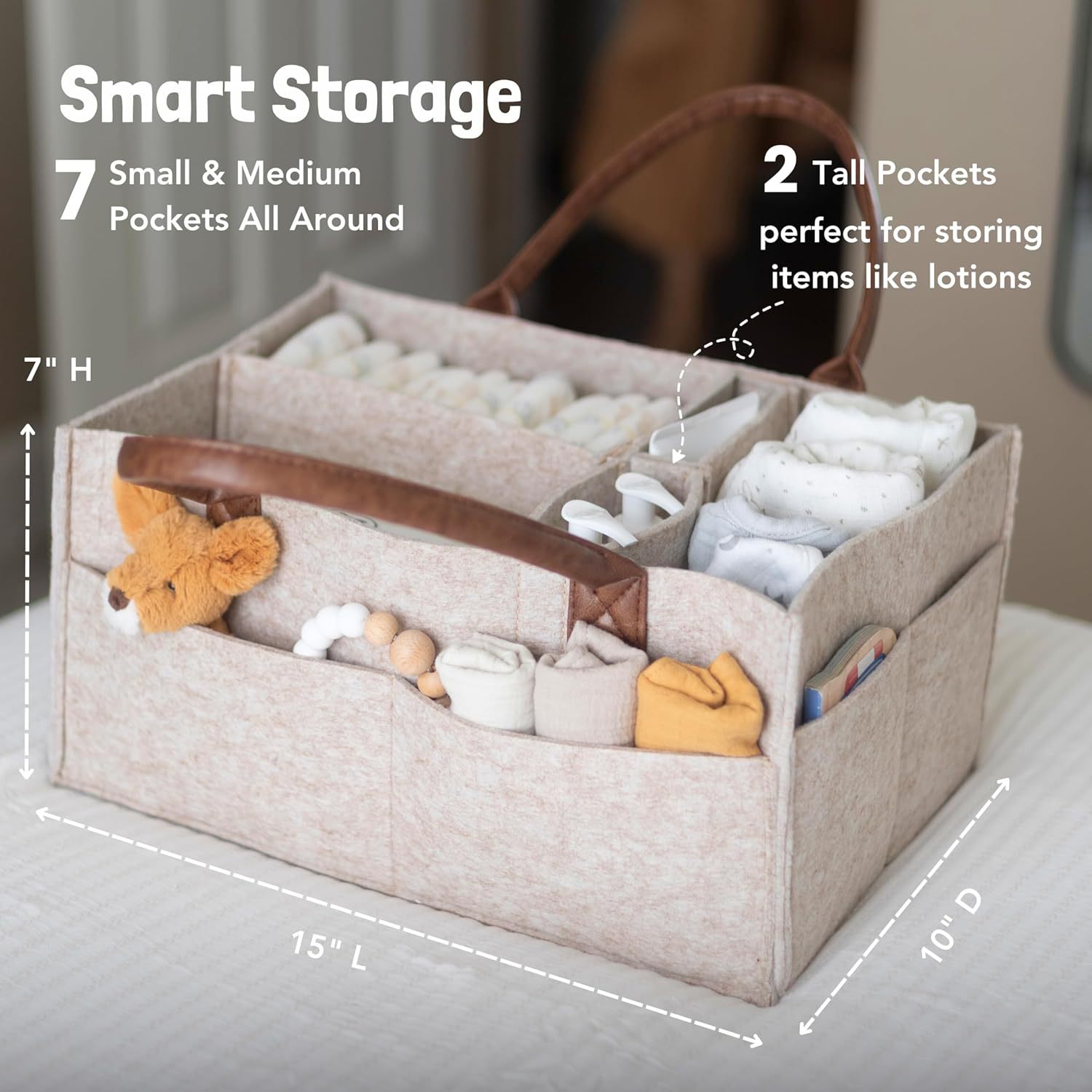 Baby Felt Storage Nursery Orga - Baby Products Basket 评论和价格