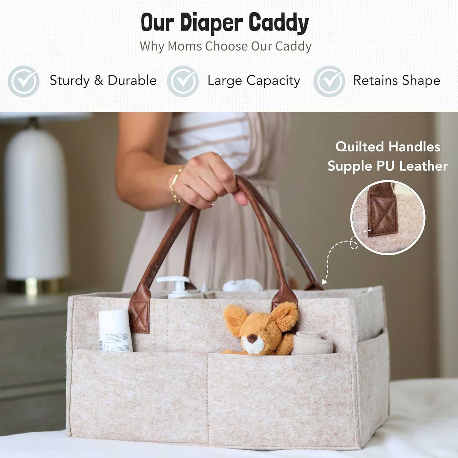 Baby Felt Storage Nursery Orga - Baby Products Basket 评论和价格