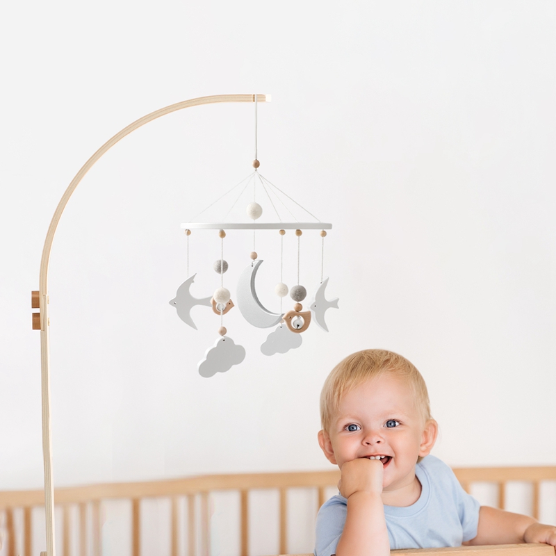 Baby Wooden Bed Bell Bracket M - Baby Rattle Toy Set 评论和价格