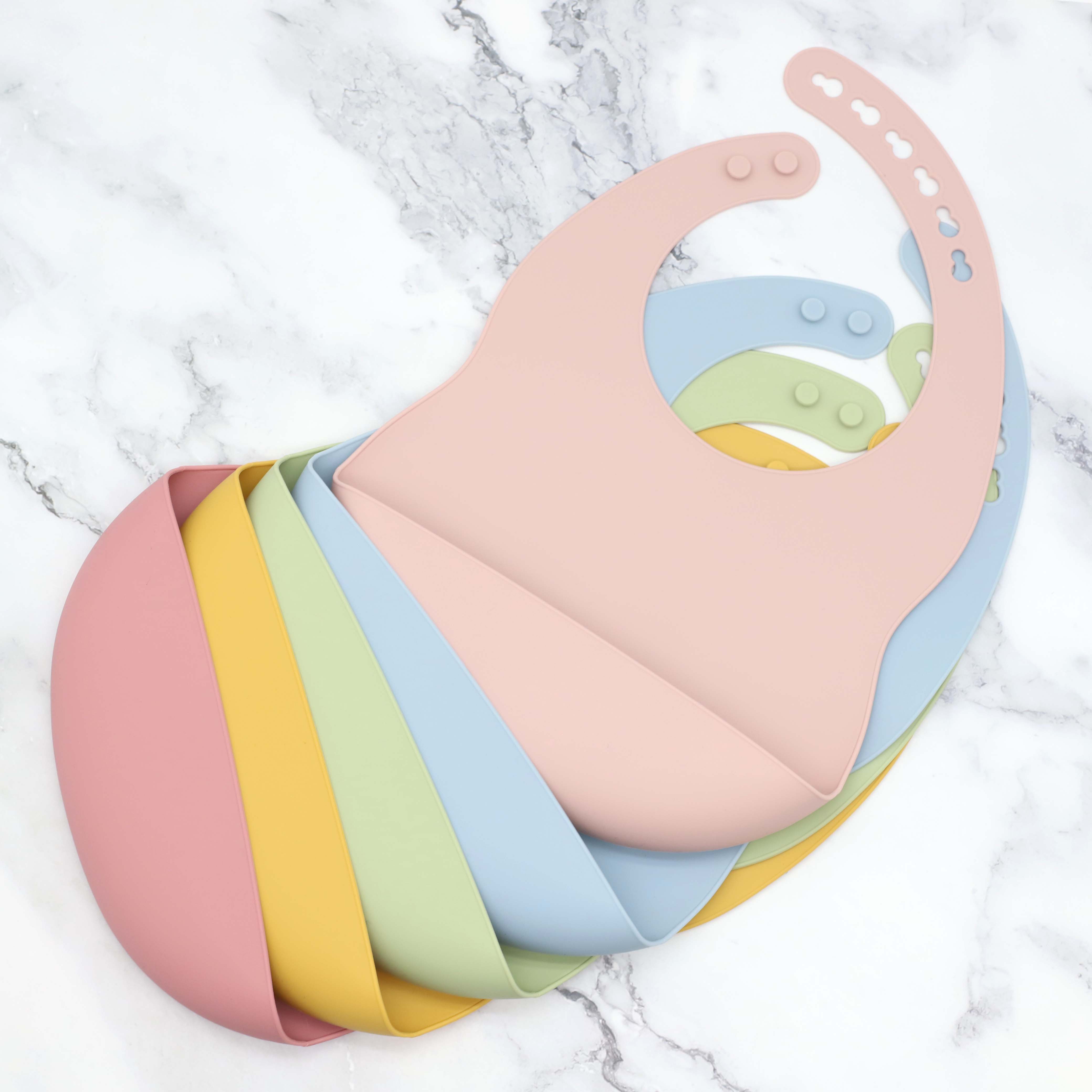 New baby silicone bib with adj - Silicone Baby Bibs 评论和价格