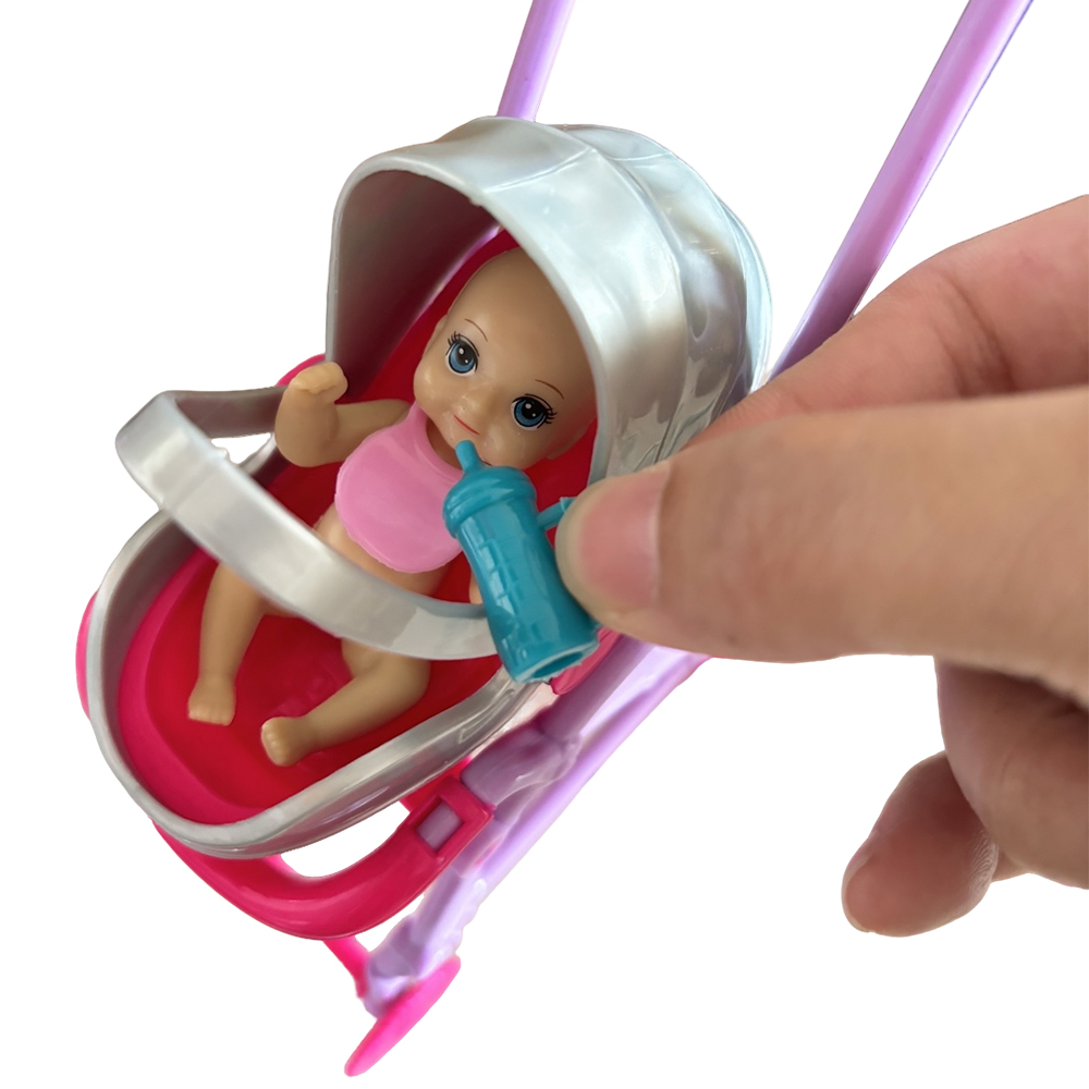 16-Piece Detachable Dollhouse  - Baby Swing Bouncer 评论和价格