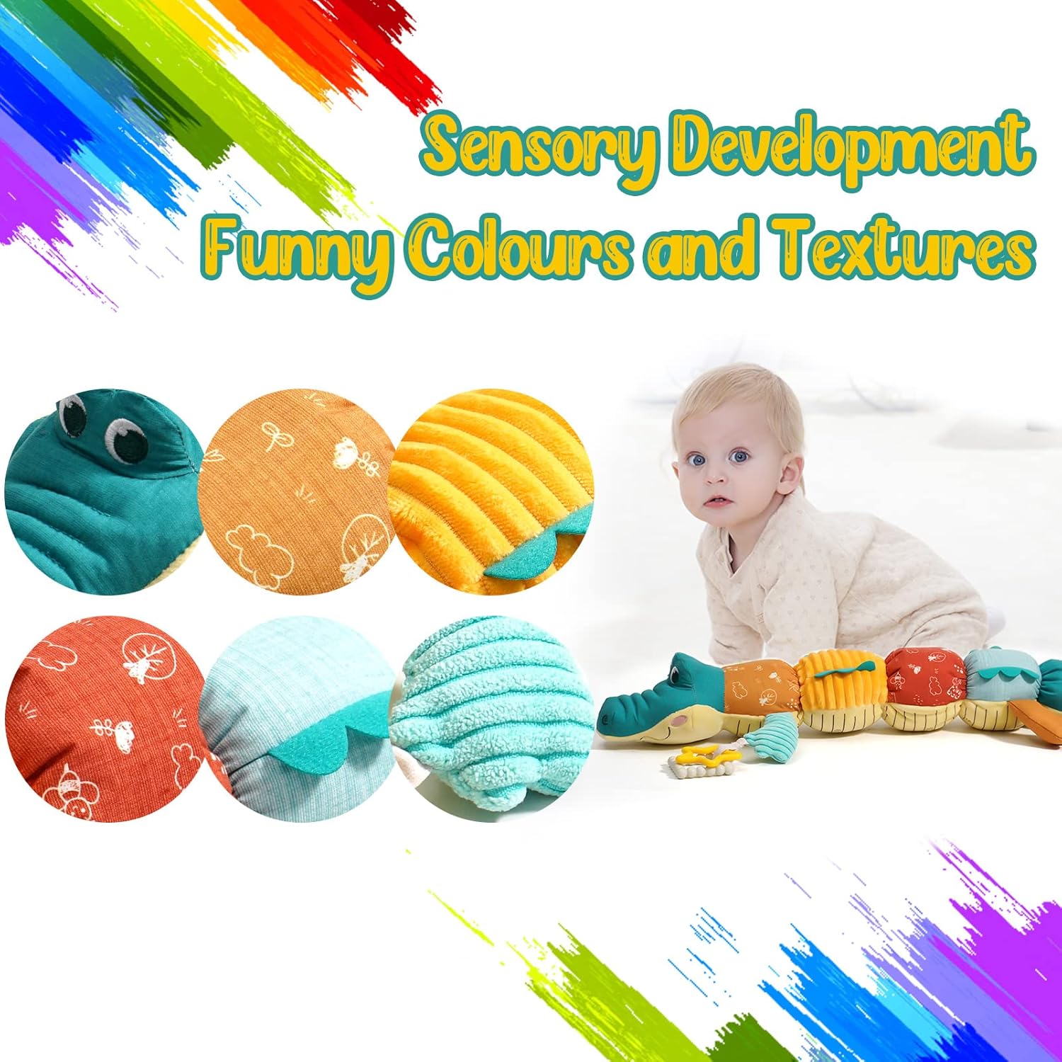 Tummy Time Toys 0-24 Months Ba - Baby Rattle Toy Set 评论和价格
