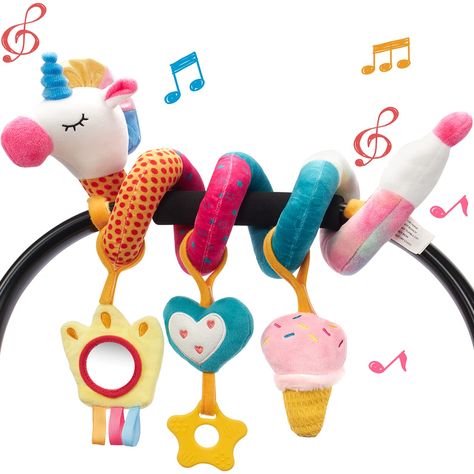 Car Seat Toys for Babies Rattl - Baby Rattle Toy Set 评论和价格