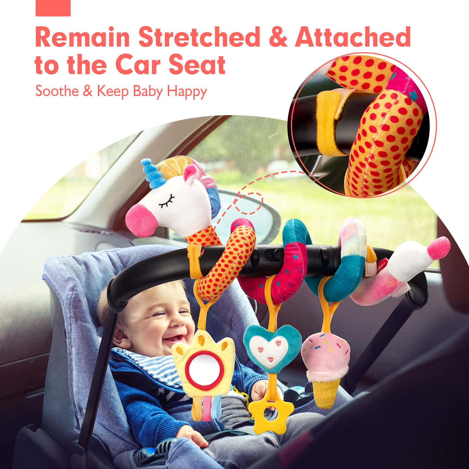 Car Seat Toys for Babies Rattl - Baby Rattle Toy Set 评论和价格