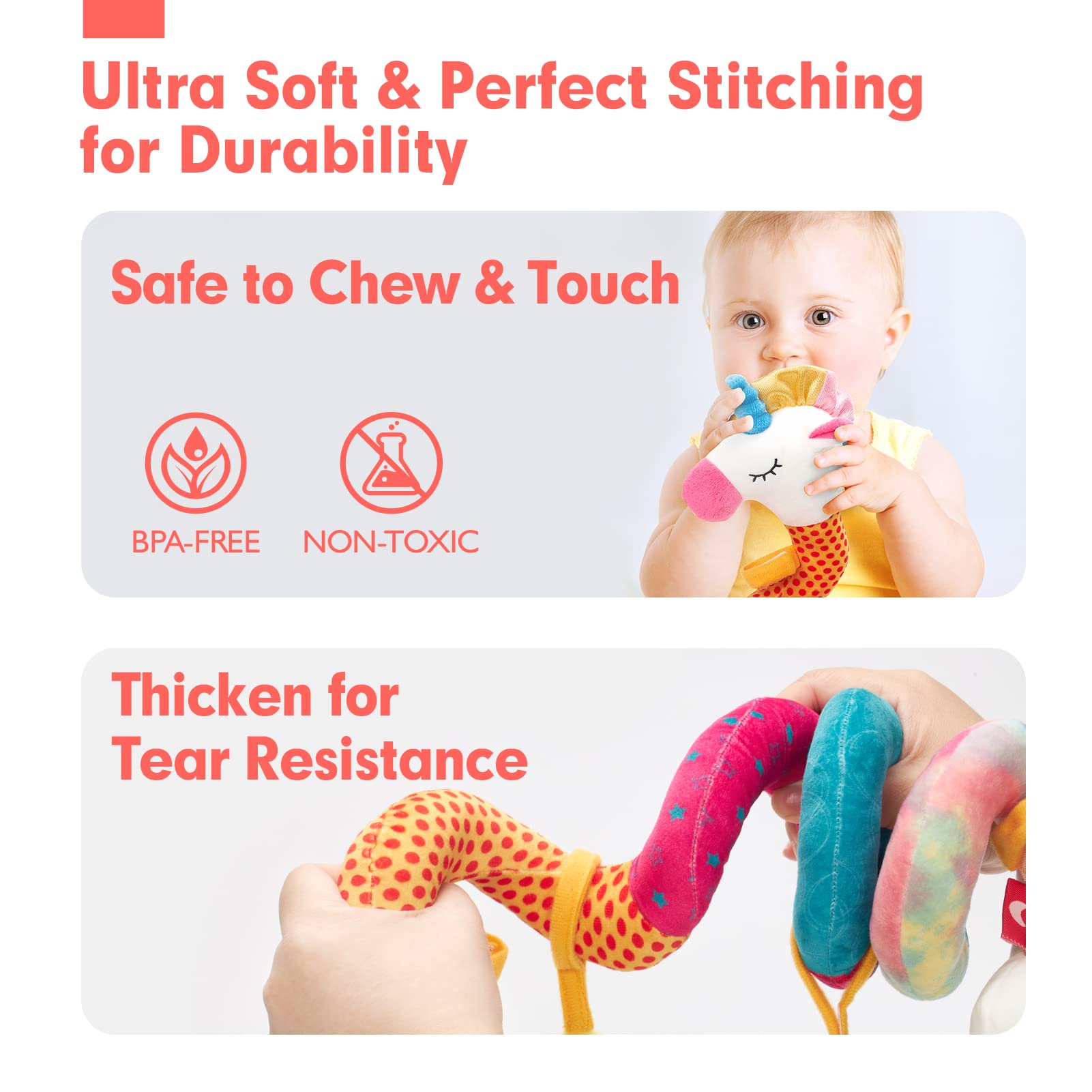 Car Seat Toys for Babies Rattl - Baby Rattle Toy Set 评论和价格