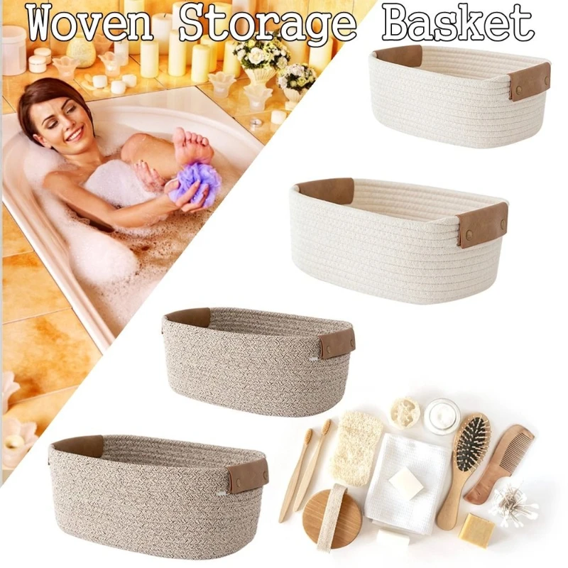 Woven Cotton Rope Desk Storage - Baby Products Basket 评论和价格